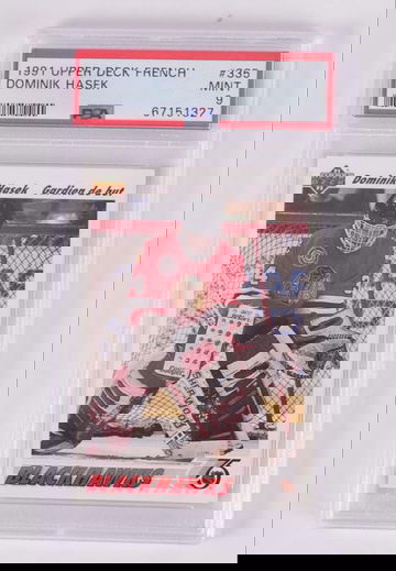 Dominik Hasek PSA 9 FRENCH 1991 Upper Deck Rookie #335