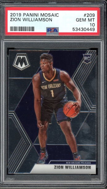 2019 Mosiac Zion Williamson 209 PSA 10