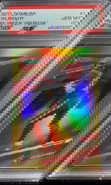 2021 Panini Donruss 1 Tom Brady Premium Press Proof Gold PSA 10