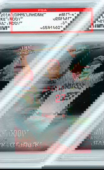 2016 Topps Chrome #MT-4 Mike Trout Retail Trout PSA 10 GEM MINT!