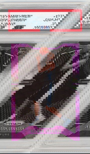 Keldon Johnson 2019 Prizm Purple Wave PSA 10 Rookie