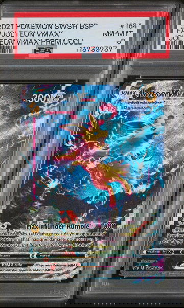 2021 Pokemon Sword and Shield Black Star Promo Premium Collection Jolteon Vmax #SWSH184 PSA 8