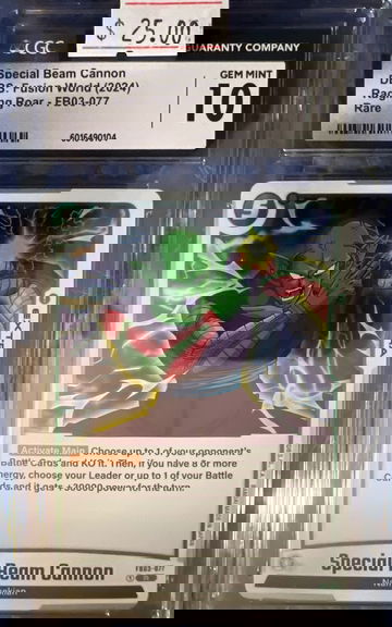 Special Beam Cannon 2024 Bandai DBS Fusion World Raging Roar - FB03-077 Rare CGC 10 Gem Mint