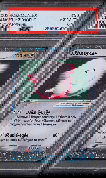 2003 Pokemon Ex Ruby and Sapphire Holo Chansey Ex #96 PSA 6