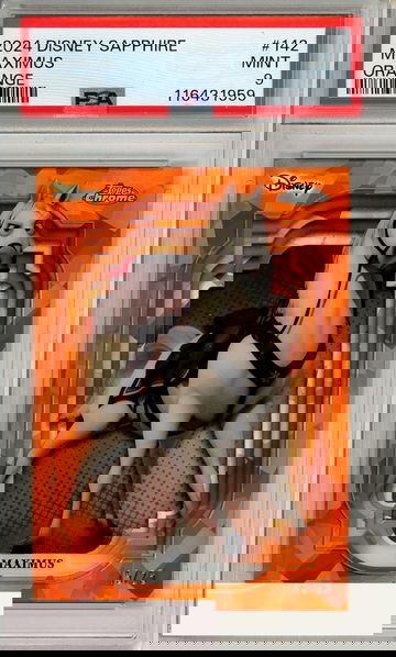 2024 TOPPS CHROME DISNEY SAPPHIRE EDITION MAXIMUS #142 ORANGE PSA 9 MINT