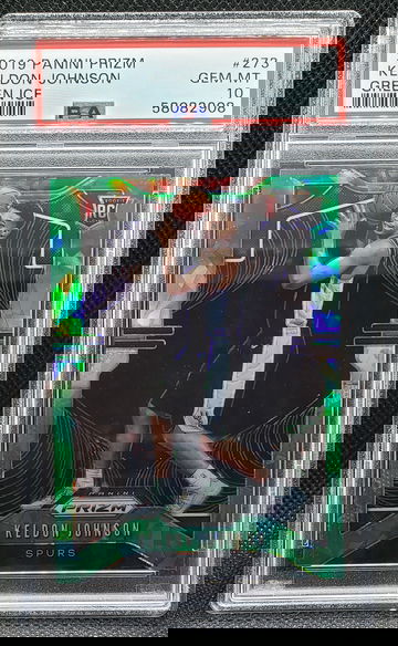 2019 Panini Prizm Keldon Johnson Fanactics Green Ice