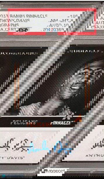 Anthony Davis 2013-14 Panini Pinnacle Autograph #16 Lakers RC PSA 8/10 Auto