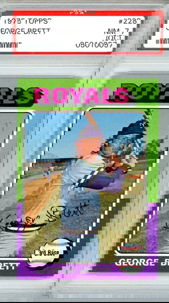 1975 TOPPS GEORGE BRETT PSA 7 (oc)