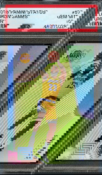 2018 Status Green #57 LeBron James PSA 10 Gem Mint