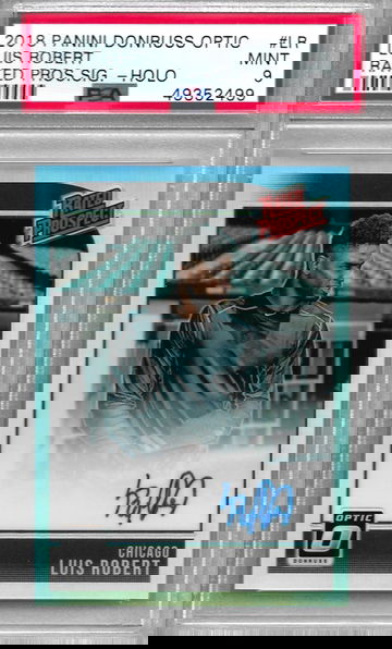 2018 Panini Donruss Optic Rated Prospect Signatures Rookie auto holo bowman 1st refractor Luis Robert PSA 9 RC Mint