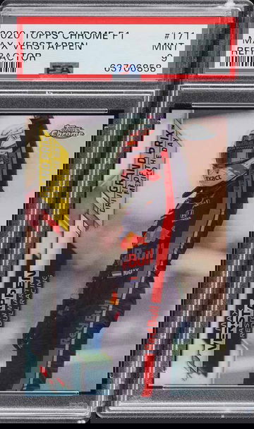 2020 TOPPS CHROME FORMULA 1 F1 REFRACTOR MAX VERSTAPPEN #171 PSA 9 MINT