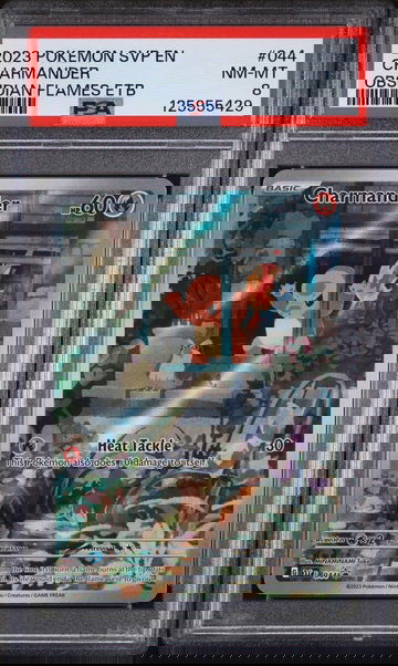 2023 Pokemon Scarlet and Violet Obsidian Flames Elite Trainer Box Charmander #044 PSA 8