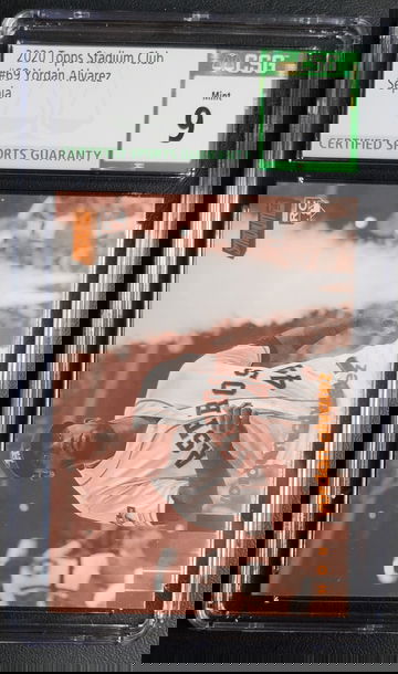 2020 Topps Stadium Club Sepia #69 Yordan Alvarez RC CSG 9 MINT