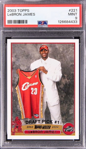 LeBron James 2003 Topps RC #221 PSA 9
