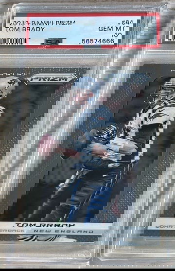 2013 Panini Prizm Tom Brady Base #64 PSA 10 GEM MINT 2nd Year Prizm