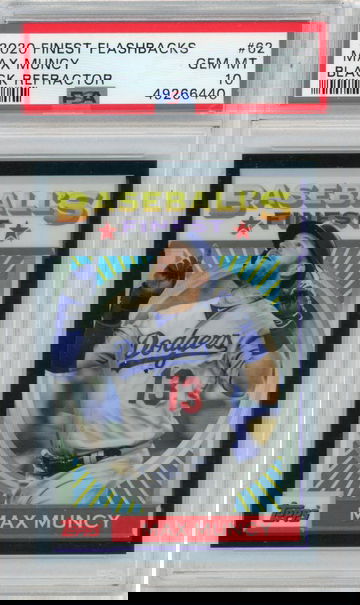 2020 Topps Finest Flashbacks Max Muncy PSA 10 BLACK /25