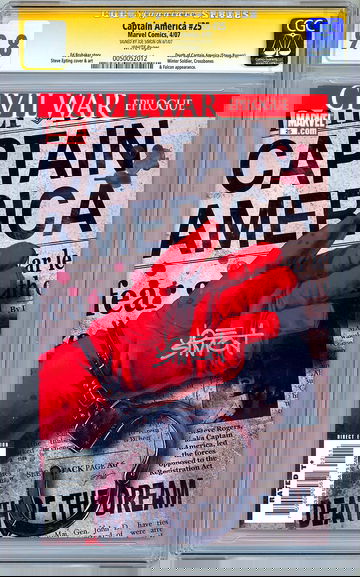 CAPTAIN AMERICA #25 CGC-SS 9.8 *SIGNED JOE SIMON* CREATOR OF CAPT AMERICA 2007