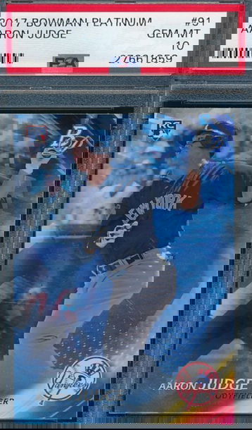 2017 Bowman Platinum 91 Aaron Judge Refractor RC Rookie PSA 10 GEM MINT 1859