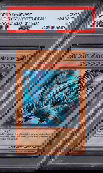 2004 Yu-Gi-Oh Starter Deck Kaiba Evolution 1st Edition Blue-Eyes White Dragon Ur #SKE-1 PSA 8