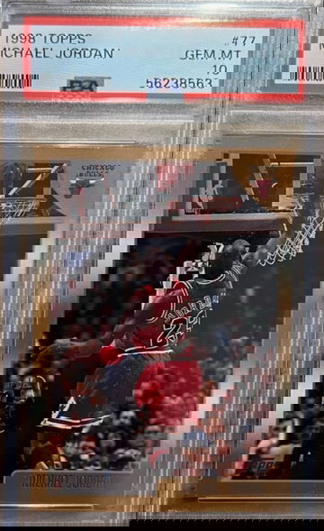 1998 Topps 77 Michael Jordan Chicago Bulls PSA 10 Gem Mint