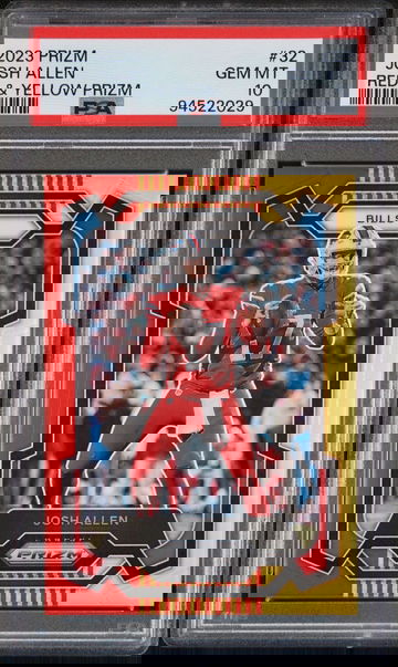 2023 Prizm Josh Allen Red Yellow Prizm PSA 10