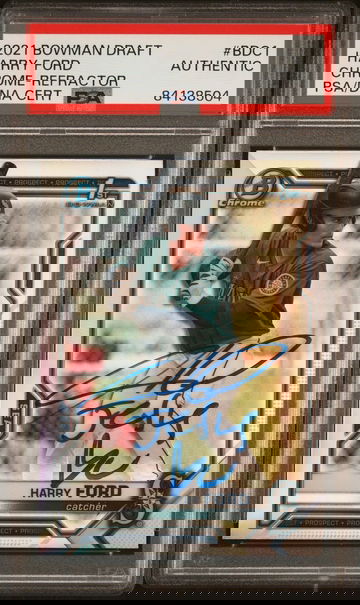 2021 Bowman Draft Chrome Harry Ford Refractor Auto PSA