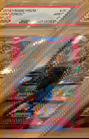 2019 Pink Ice Prizm Luka Doncic PSA 9
