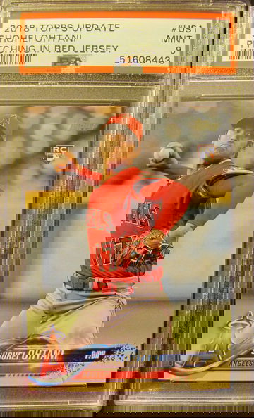 2018 Topps Update Shohei Ohtani Pitching In Red Jersey PSA 9 Mint