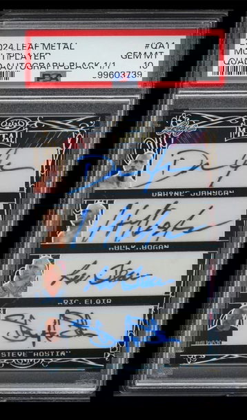 2024 Leaf WWE Quad Auto The Rock, Hulk Hogan, Stone Cold, Ric Flair 1/1 PSA 10