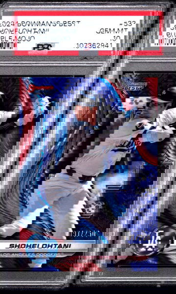 2024 Bowman’s Best Purple Mojo Refractor #33 Shohei Ohtani Dodgers /250 PSA 10