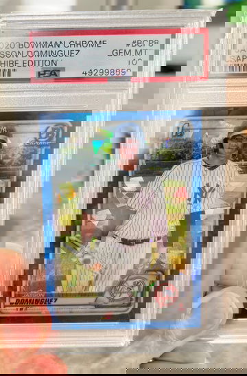 2020 Bowman Chrome Sapphire PSA 10 Jasson Dominguez 