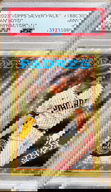 Juan Soto Superfractor 1/1 Padres 1988 Throwback Silver Pack 35th Anniversary 