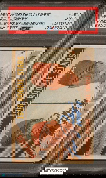 1966 Venezuela Topps #254 Fergie Jenkins RC Signed Auto PSA 3 Auto 10 Pop 3