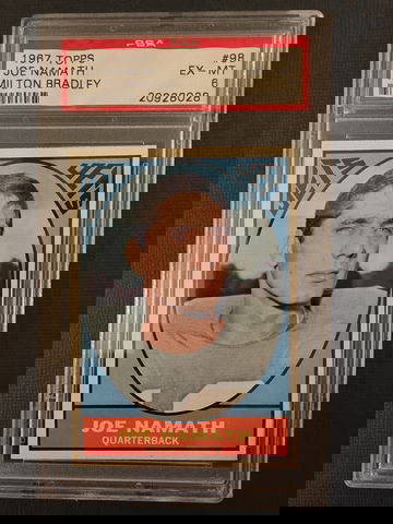 1967 Topps Milton Bradley #98 Joe Namath PSA 6