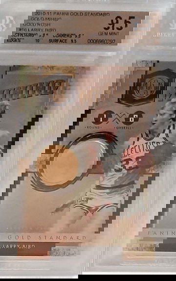 2010-11 Panini Gold Standard Gold Mining Gold Rush Larry Bird 3/8 Graded BGS9.5 GEM MINT 1/1 RARE