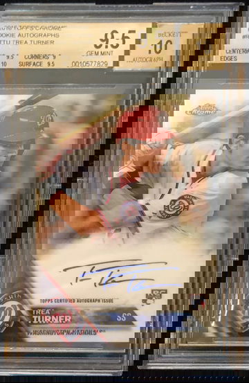 2016 Topps Chrome Trea Turner Auto Autograph BGS 9.5 10 Rookie