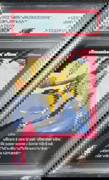 2002 NBA Showdown Strategy Kobe Bryant #S29 PSA 9 MINT Tomahawk Dunk LA Lakers