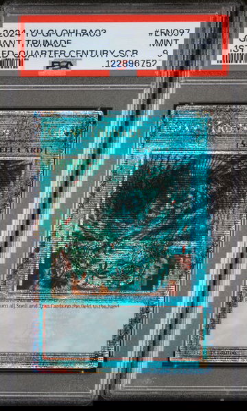 2024 Yu-Gi-Oh! RA03 Quarter Century SCR Giant Trunade #EN097 1st Ed PSA 9