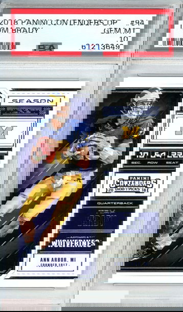 2018 PANINI CONTENDERS DP TOM BRADY #94 NEW ENGLAND PATRIOTS PSA 10 GEM MT