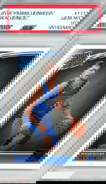 2018 PANINI DONRUSS LUKA DONCIC #177 ROOKIE RC MAVERICKS PSA 10 GEM MT