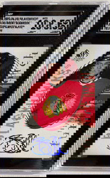 2005-06 Upper Deck SP Authentic Future Watch Rookie Auto /999 Brent Seabrook SCG 10/8.5