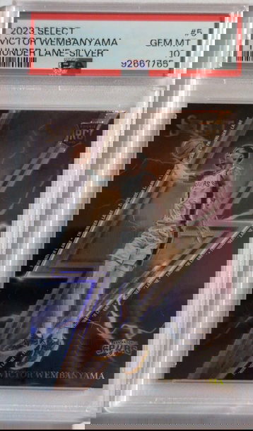 2023 Select Victor Wembanyama #5 Rookie Thunder Lane Silver PSA 10 