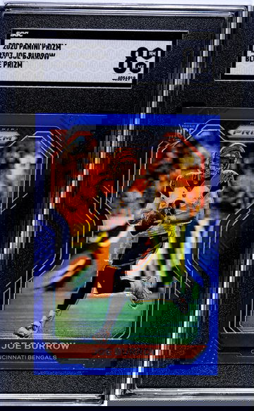 2020 Prizm Joe Burrow Blue Retail SGC 8 Rookie Card SSP #307