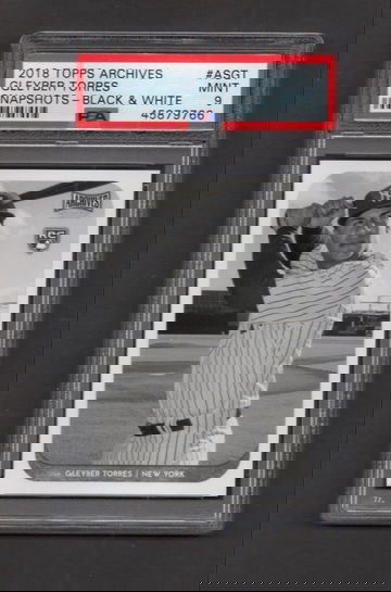 2018 Topps Archives Snapshots Black & White #ASGT Gleyber Torres PSA 9 RC