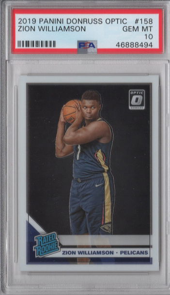 2019 Optic Zion Williamson PSA 10