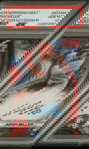 2024 Topps Bowman's Best Best of 2024 Autograph Aidan Miller #B24AM Auto PSA 10