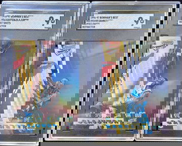 HAKEEM OLAJUWON KEVIN GARNETT 1996-97 Bowman's Best Shots bs4 BS5 Refractor SGC 9 MINT HOF lot KG