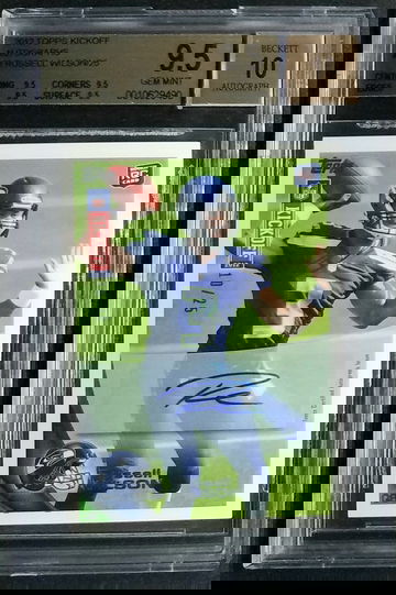 2012 Topps Kickoff Russell Wilson Autograph Rookie RC #10/25 BGS 9.5/10 True Gem