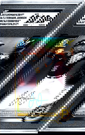 2022 Bowman Draft Chrome Termarr Johnson Black Auto (35/75)