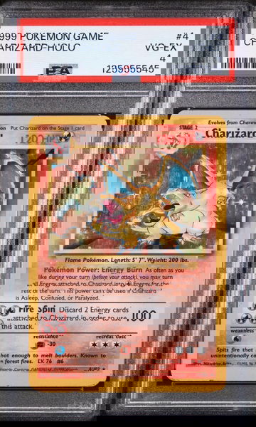 1999 Pokemon Base Set Holo Charizard #4 PSA 4